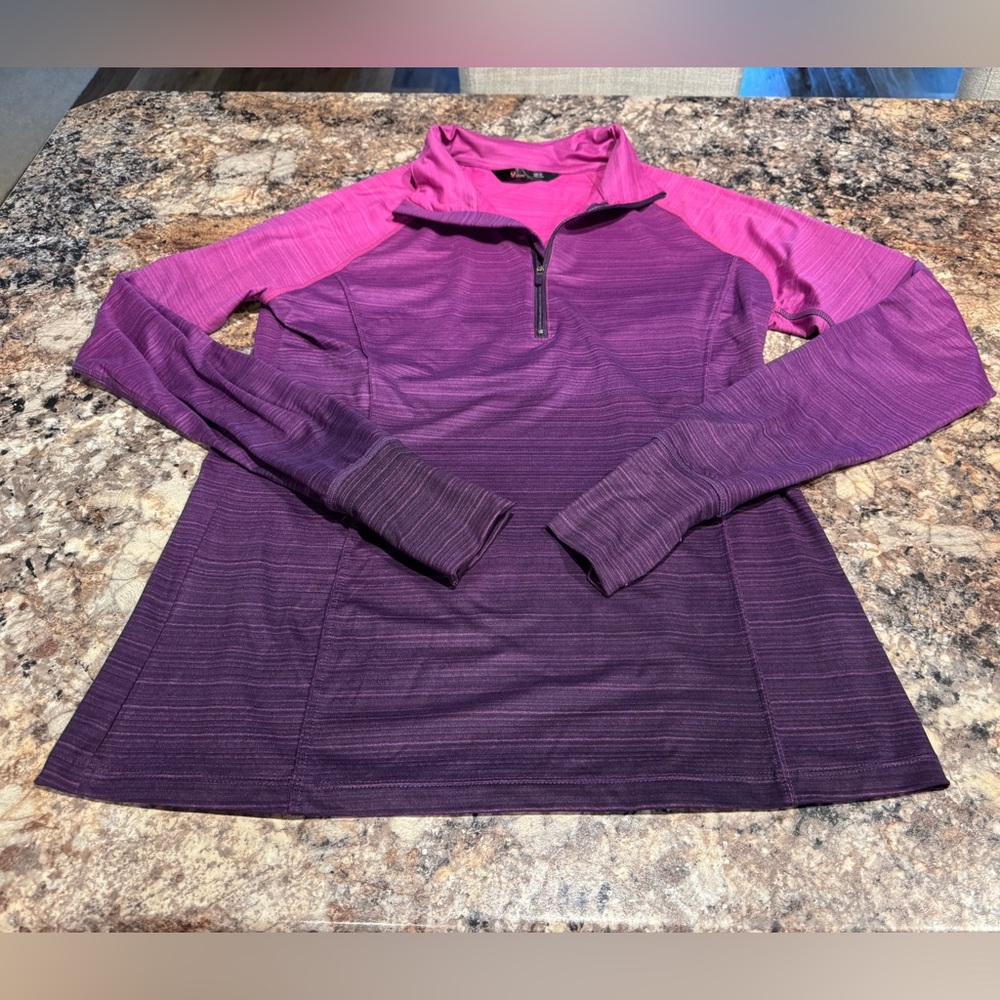 Women's Purple and Pink Quarter-Zip Top